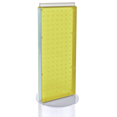 Azar Displays Non-Revolving 8"W x 20.75"H Pegboard Counter Display 700509-YEL